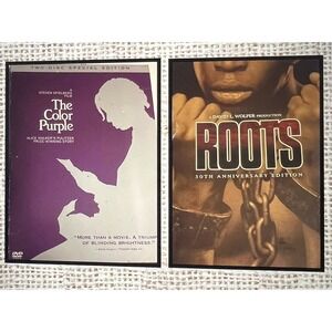 Roots 30th Anniversary DVD Plus The Color Purple DVD's by Spielberg Movies